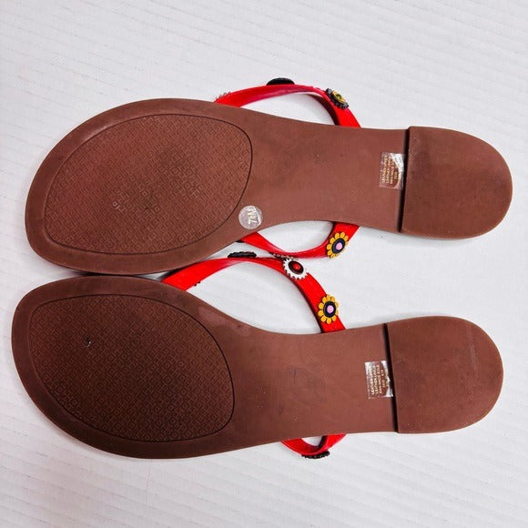 TORY BURCH Marguerite Terra Thong Sandals Size 7.5