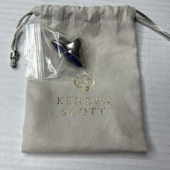 *New* KENDRA SCOTT Margot Silver Stone & Glass Cocktail Ring Size 6