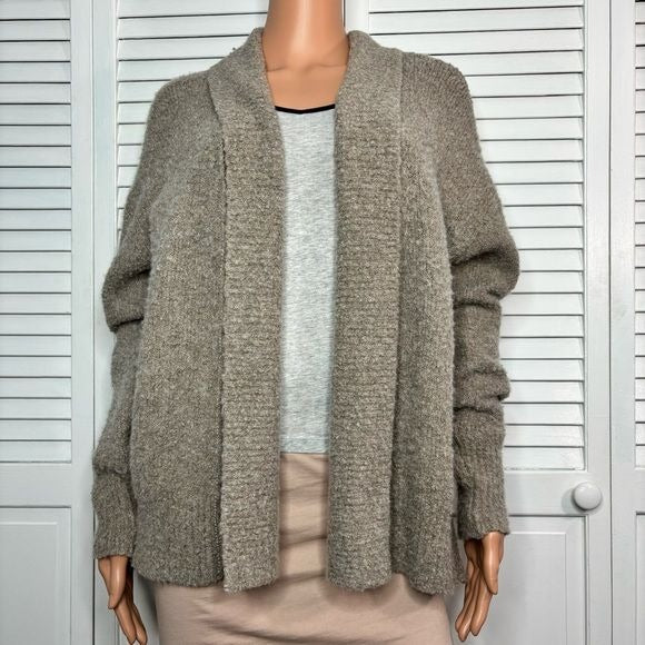 360 SWEATER Beige Long Sleeve Open Front Cardigan Size Small