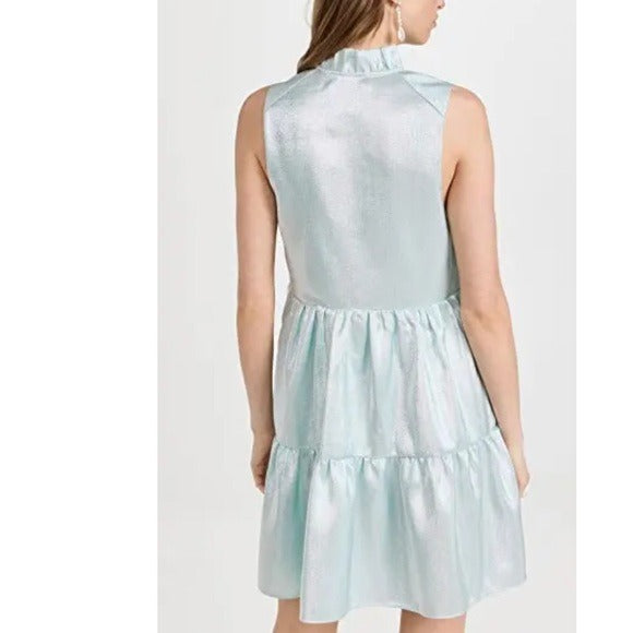 New AMANDA UPRICHARD Connolly Mini Dress in Ice Blue Size Medium