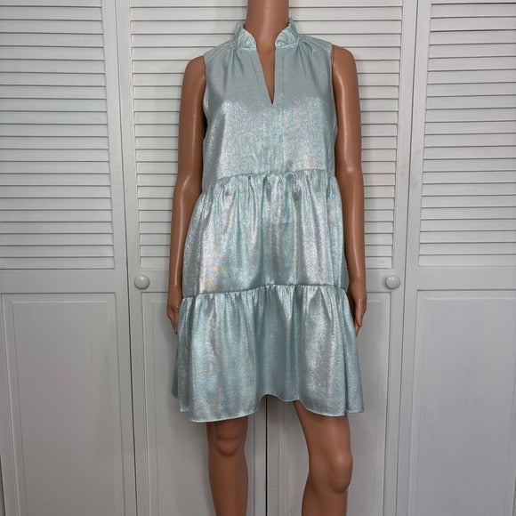 New AMANDA UPRICHARD Connolly Mini Dress in Ice Blue Size Medium