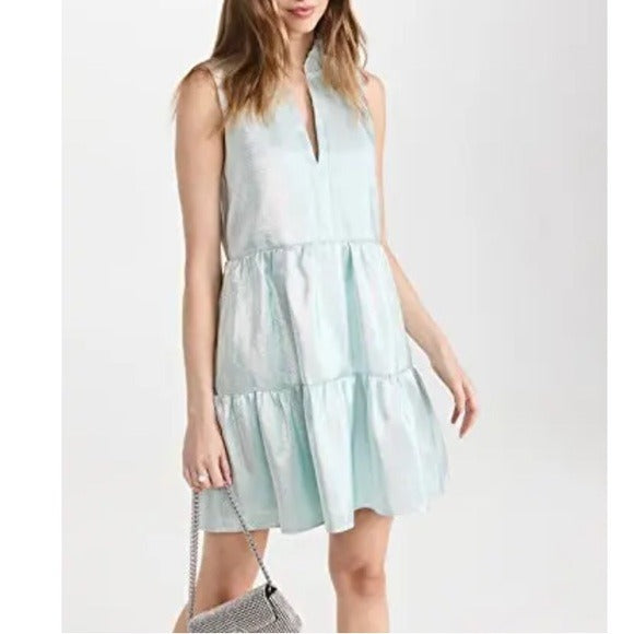 New AMANDA UPRICHARD Connolly Mini Dress in Ice Blue Size Medium