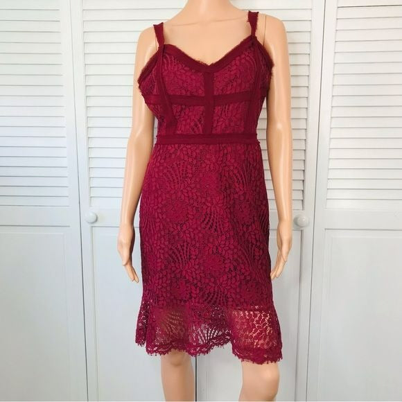 HEARTLOOM Mya Crimson Lace Dress Size M *NEW*