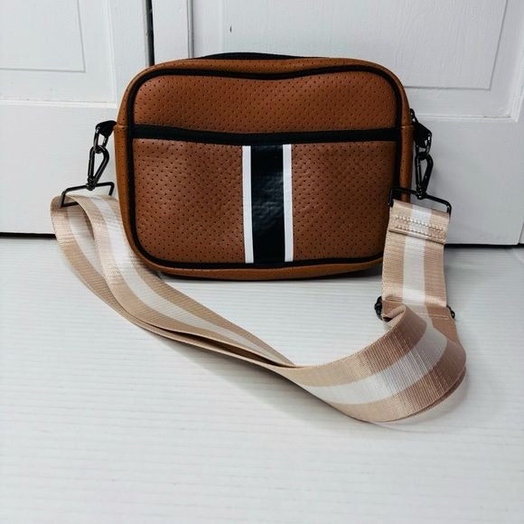 HAUTE SHORE Drew Paris Brown Compact Crossbody Bag