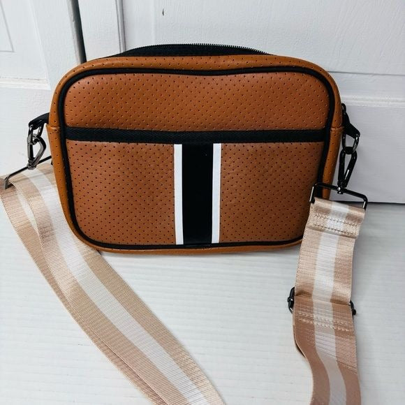 HAUTE SHORE Drew Paris Brown Compact Crossbody Bag