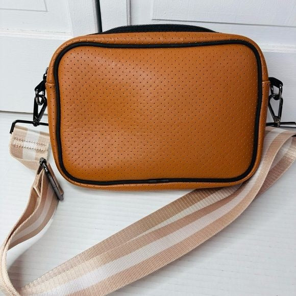 HAUTE SHORE Drew Paris Brown Compact Crossbody Bag