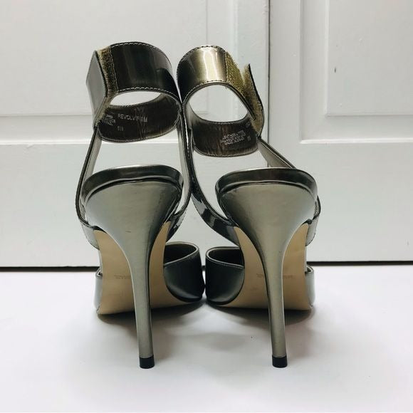 STEVEN By Steven Madden Metallic Gray Pointed Toe Heels Size 9