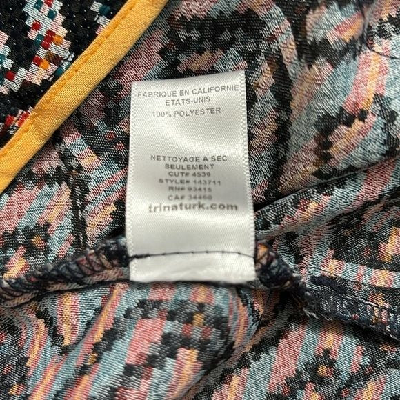 TRINA TURK Multi Navy Jacquard Corbin Shorts Size 8