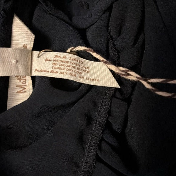 *New* MATILDA JANE Charlie Swiss Dot Black Overlay Sheer Dress Size Medium