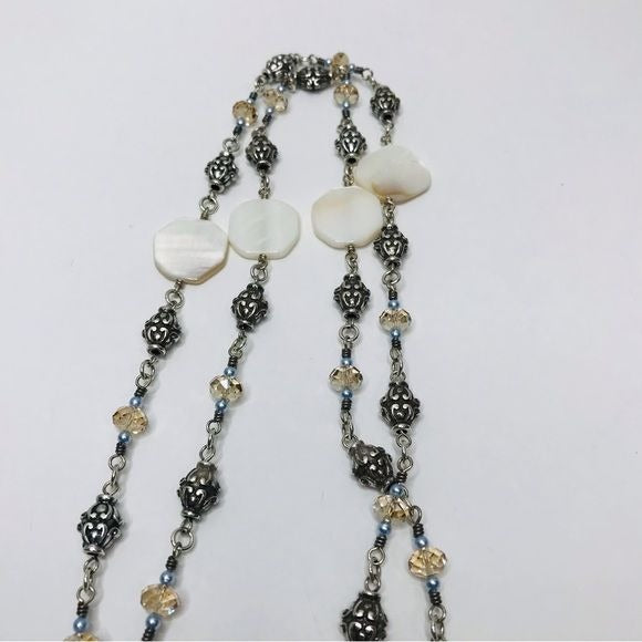 BRIGHTON Utopia Silver Crystal Long Necklace *NEW*
