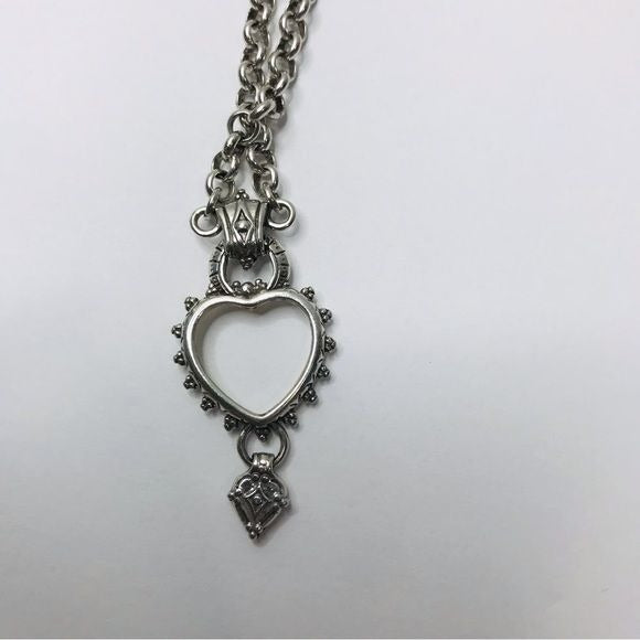 *NEW* BRIGHTON Silver Heart Pendant And Charm Necklace