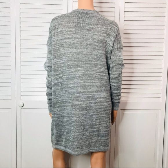 *NEW* EXPRESS Gray Knit Open Front Long Sleeve Cardigan Size M