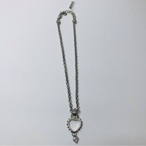 *NEW* BRIGHTON Silver Heart Pendant And Charm Necklace