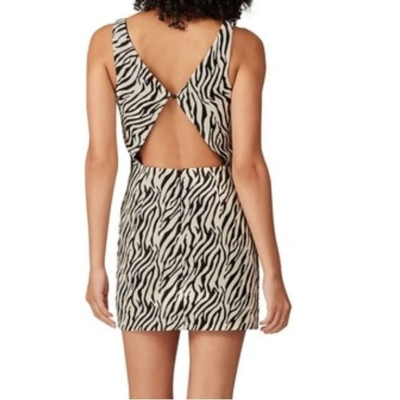 BEC + BRIDGE Cecile Zebra Print Sheath Mini Dress Size 8
