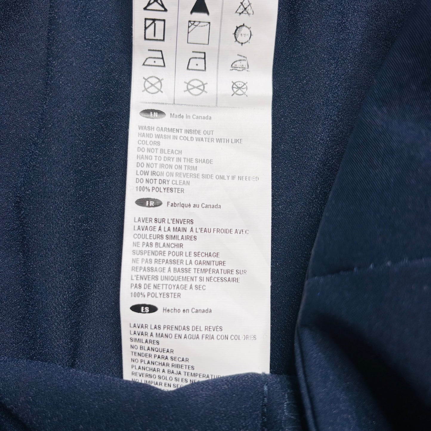 JOSEPH RIBKOFF Navy High-Waisted Wide-Leg Dress Pants Size 14