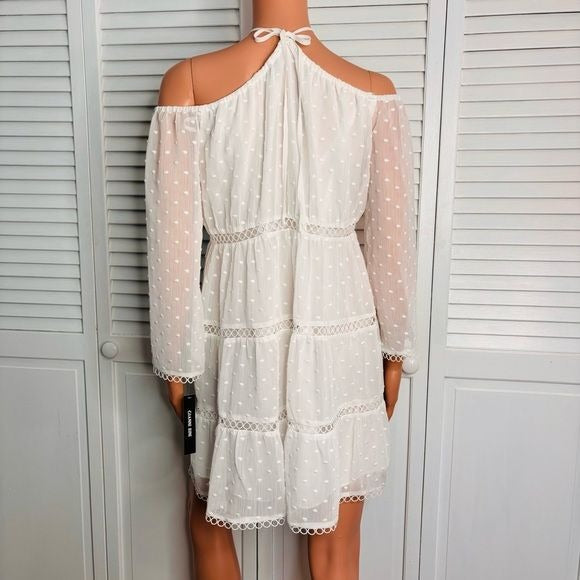 *NEW* GIANNI BINI Melanie White Long Sleeve Dress Size S