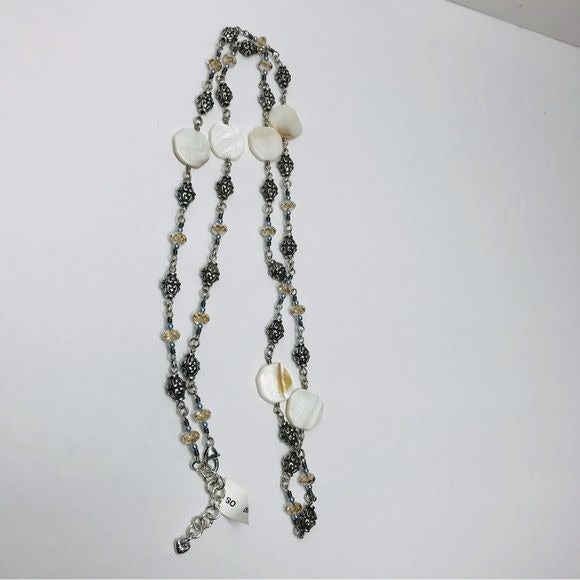 BRIGHTON Utopia Silver Crystal Long Necklace *NEW*