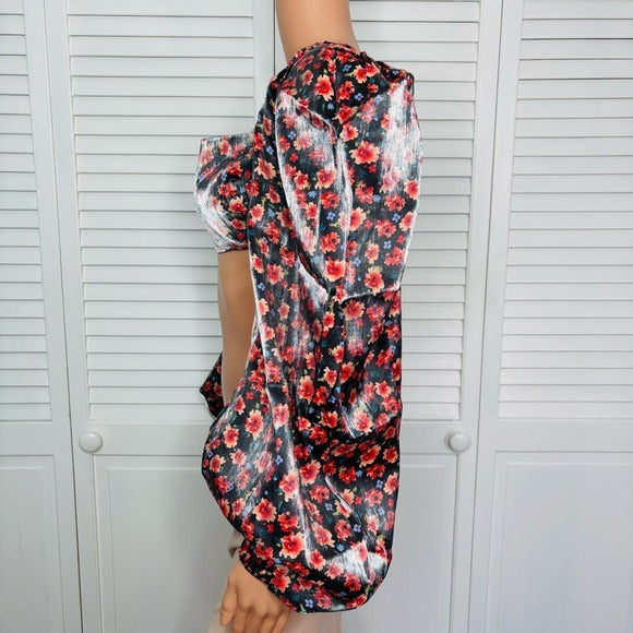 New RUMER Soraya Balloon Sleeve Crop Top Size Large