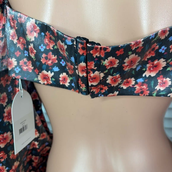 New RUMER Soraya Balloon Sleeve Crop Top Size Large
