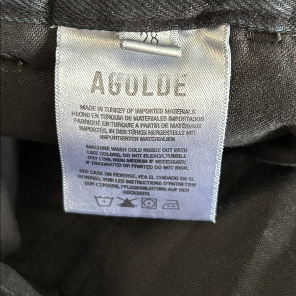 AGOLDE Becker Denim Miniskirt in Black Size 6
