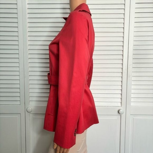 BROOKS BROTHERS Coral Belted Trench Coat