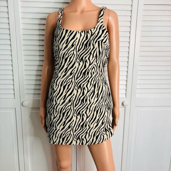 BEC + BRIDGE Cecile Zebra Print Sheath Mini Dress Size 8