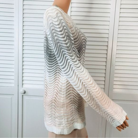 *NEW* CHRISTOPHER & BANKS Colorblock Swirl Metallic Sweater Size M
