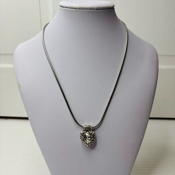*NEW* BRIGHTON Silver Regina Heart Pendent Necklace