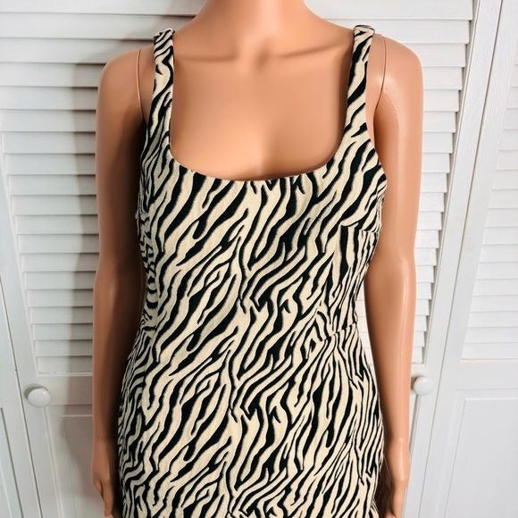 BEC + BRIDGE Cecile Zebra Print Sheath Mini Dress Size 8