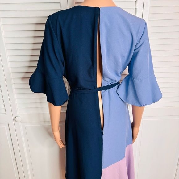 HUTCH Colorblock Wrap Dress Size Medium