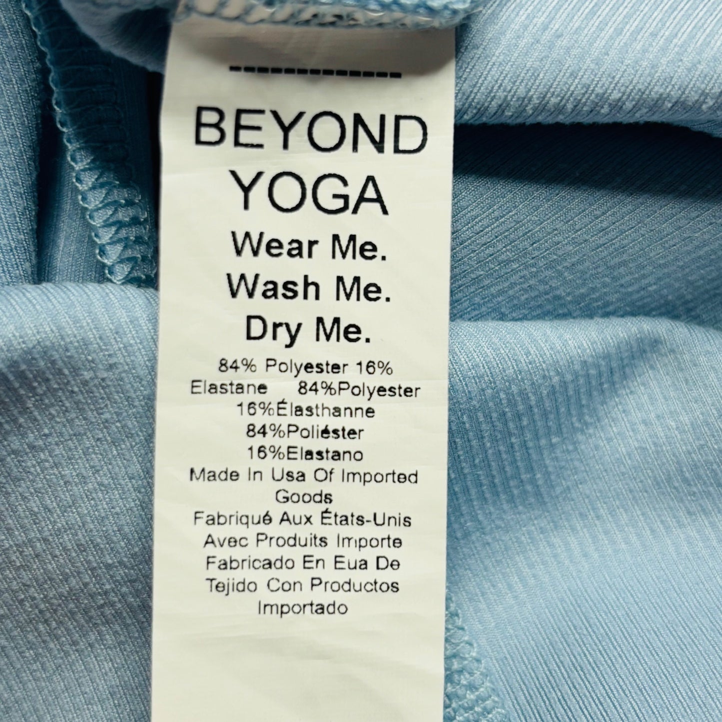 BEYOND YOGA Heather Rib Westside Dress in Hazy Sky Size Small