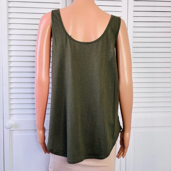 *New* EXPRESS Green Sequin Tank Top Size Large