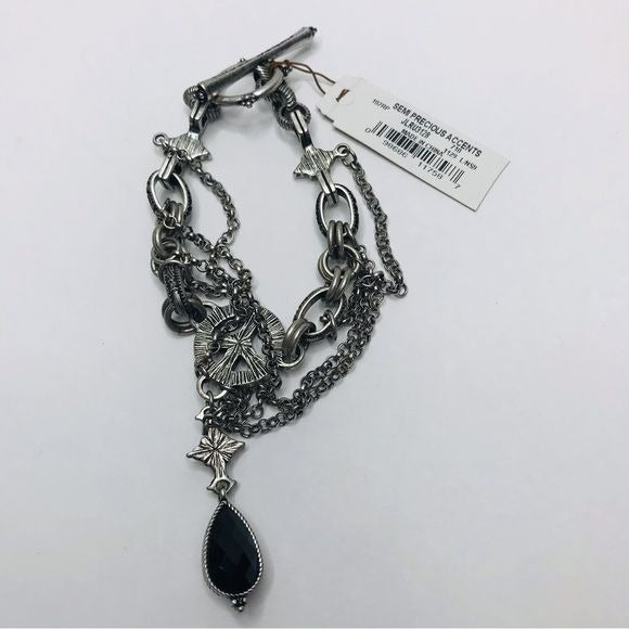 *NEW* LUCKY BRAND Silver Layered Charm Bracelet
