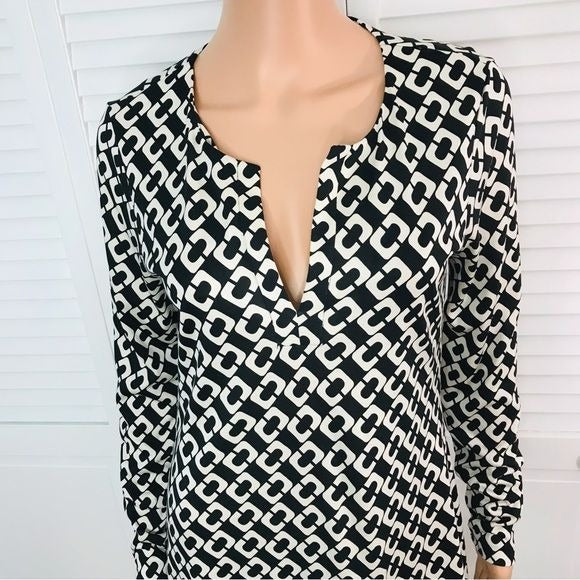 DIANE VON FURSTENBERG Chainlink Reina Silk Dress Size 10