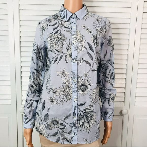 J. MCLAUGHLIN Lois Blouse In Powdered Blue Size XS *NEW*