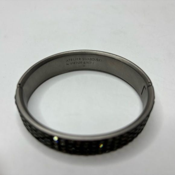 ATELIER SWAROVSKI X Viktor & Rolf Crystal Frozen Hinged Bracelet