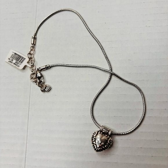 *NEW* BRIGHTON Silver Regina Heart Pendent Necklace