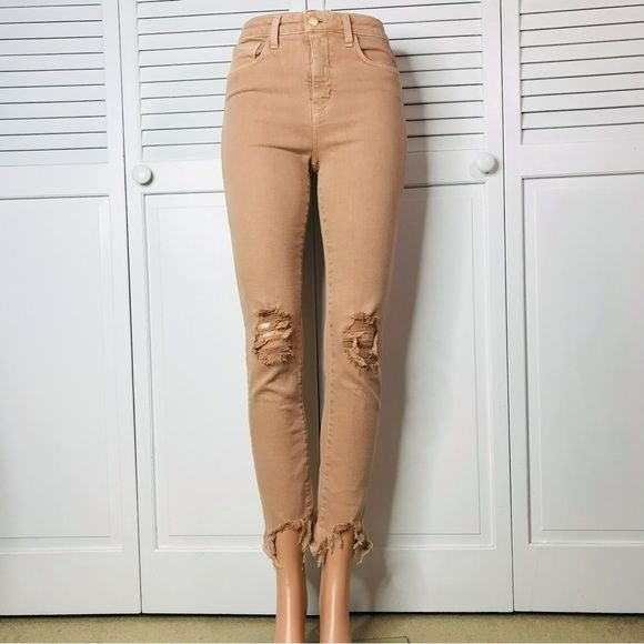 L’AGENCE Harlem Blends High Line Blush Distressed Skinny Jeans Size 25 *NEW*