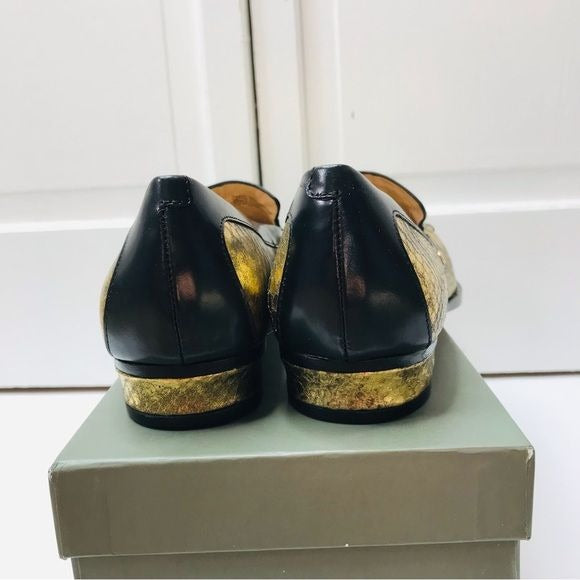 *New* EIGHT FIFTEEN Patti Gold Leather Loafers Size 7.5