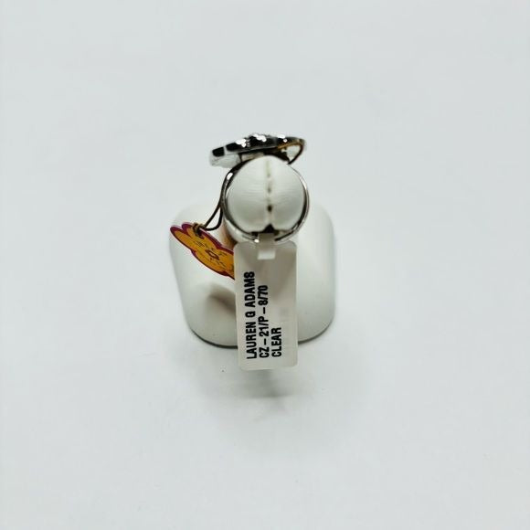 *NEW* LAUREN G ADAMS Clear Flower Adjustable Ring