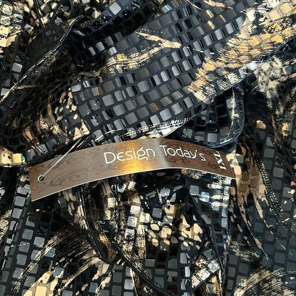 *NEW* SONG & SUNG Black Gold Blazer Size 1X