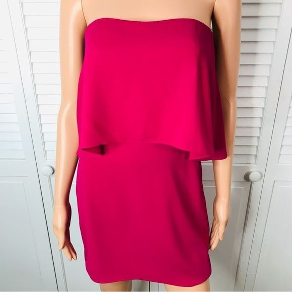 AMANDA UPRICHARD Magenta Topanga Strapless Mini Dress Size XS *NEW*