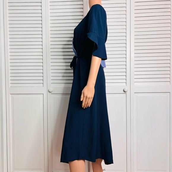 HUTCH Colorblock Wrap Dress Size Medium