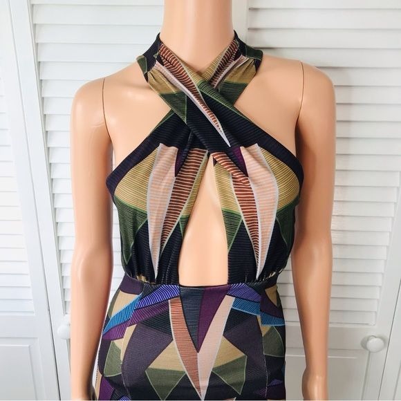 MARA HOFFMAN Olive Compass Cross Front Dress Size XS *NEW*
