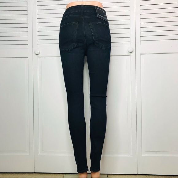 *NEW* VERONICA BEARD Dark Indigo Lace-up Front Stretch Denim Size 25