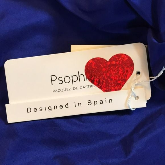 PSOPHIA Cobalt Taffeta Peplum Ruffle Hem Top Size L *NEW*