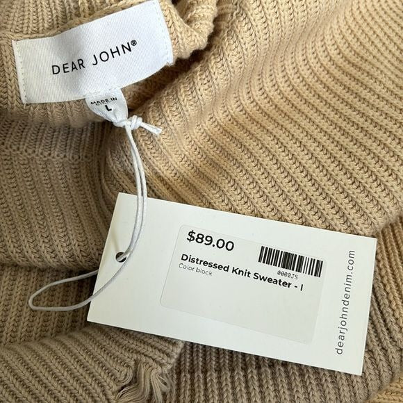 *NEW* DEAR JOHN Sydney Color Block Sweater Size L
