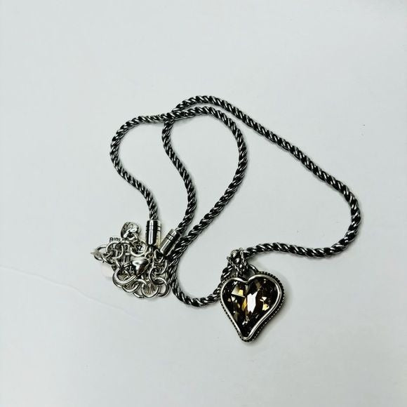 *NEW* BRIGHTON Bibi Heart Yellow Crystal Heart Pendant Necklace