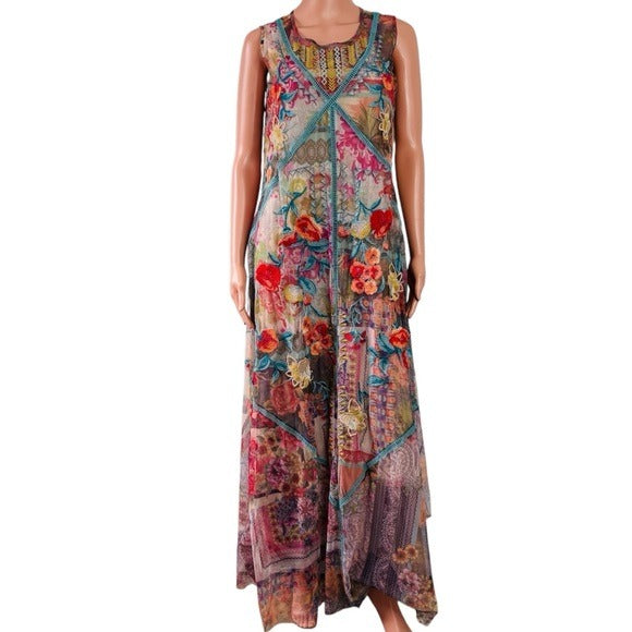 JOHNNY WAS Jolene Mesh Dress Size Large