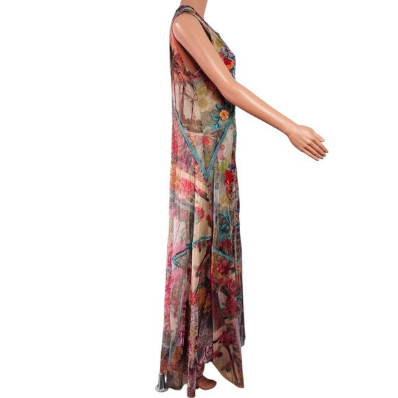 JOHNNY WAS Jolene Mesh Dress Size Large